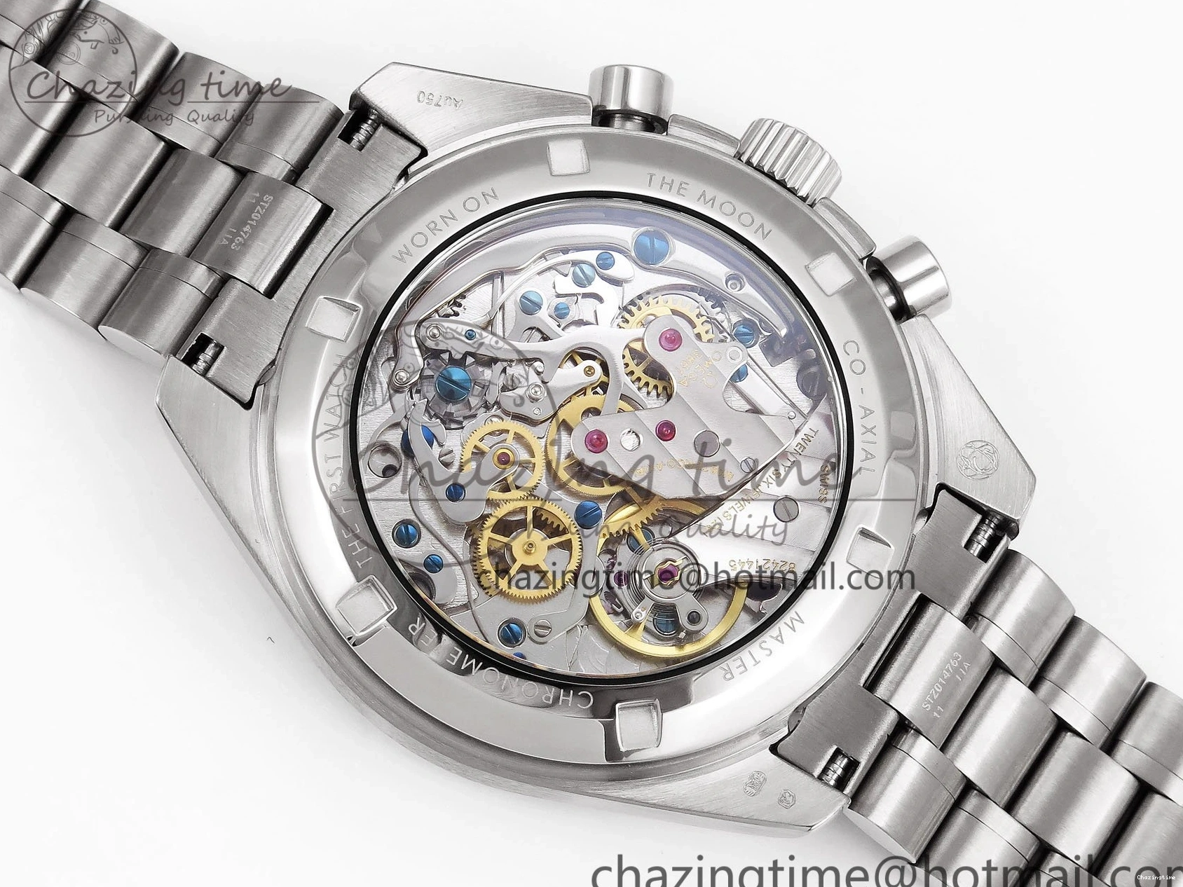 0304 Classic Speedmaster SS RMF Best Edition White Dial on SS Bracelet Lemania HW 7723